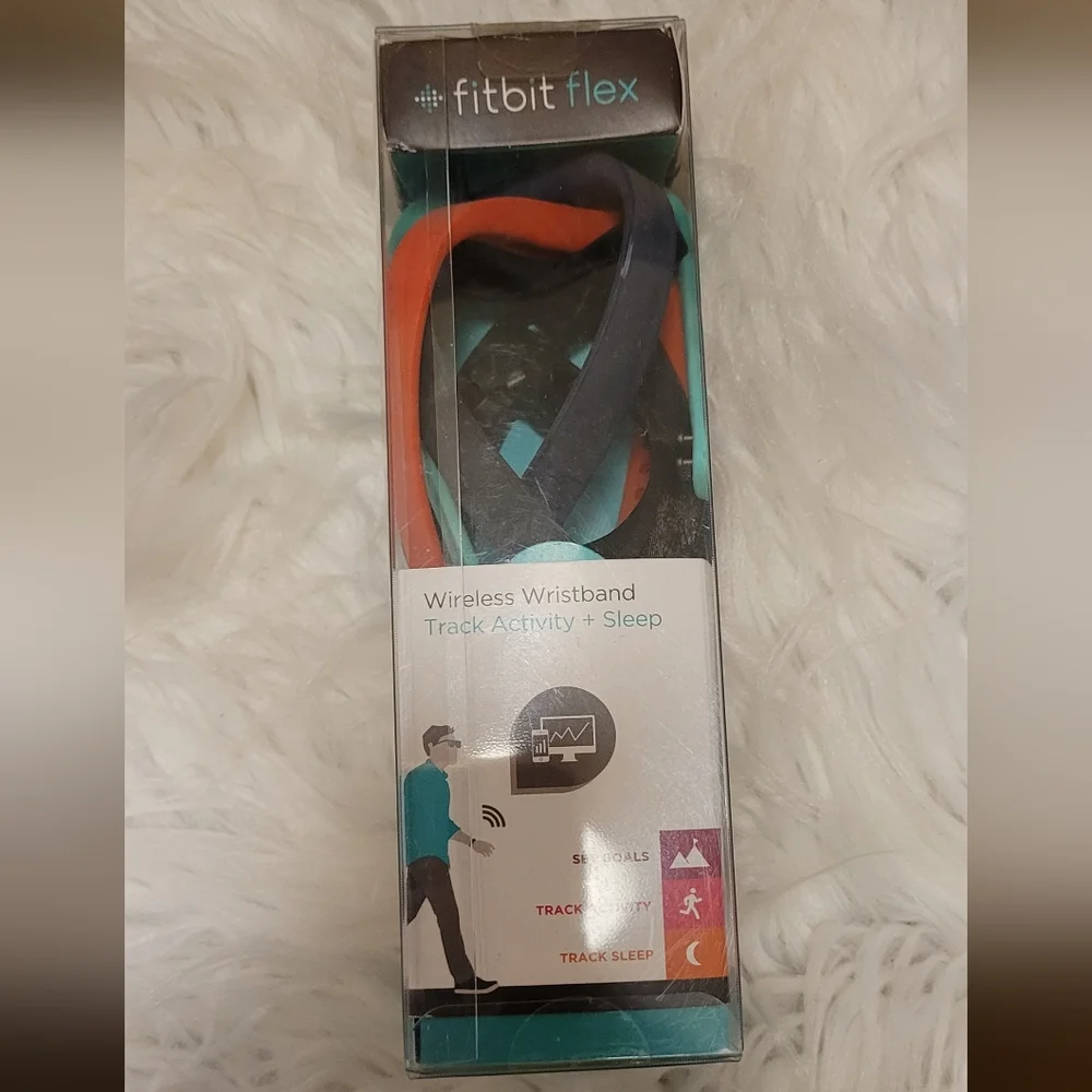 Fitbit Flex Wireless Wristband - Orange and Teal
